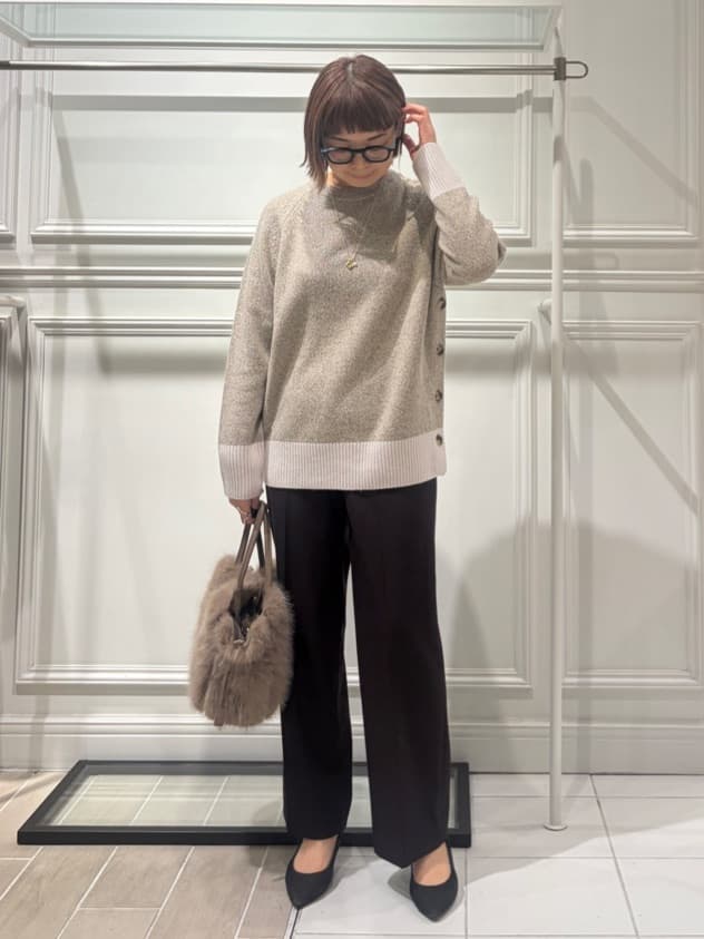 AKKOさんの「UNTITLED｜【8色展開/洗える】ウールカシミヤ ハイネックニット」を使ったコーディネート