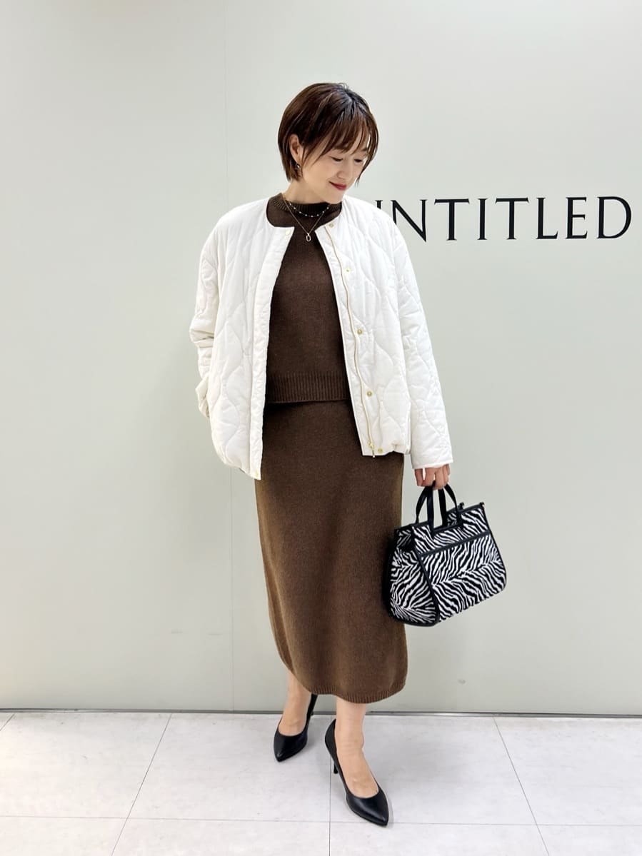 Mikiさんの「UNTITLED｜【セットアップ可/ゆったり】ウール混ラメニット」を使ったコーディネート