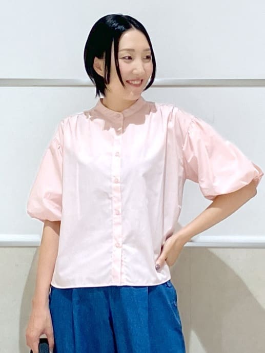 eriko さんの「Dessin｜【洗える】バルーンスリーブバッグギャザーブラウス」を使ったコーディネート
