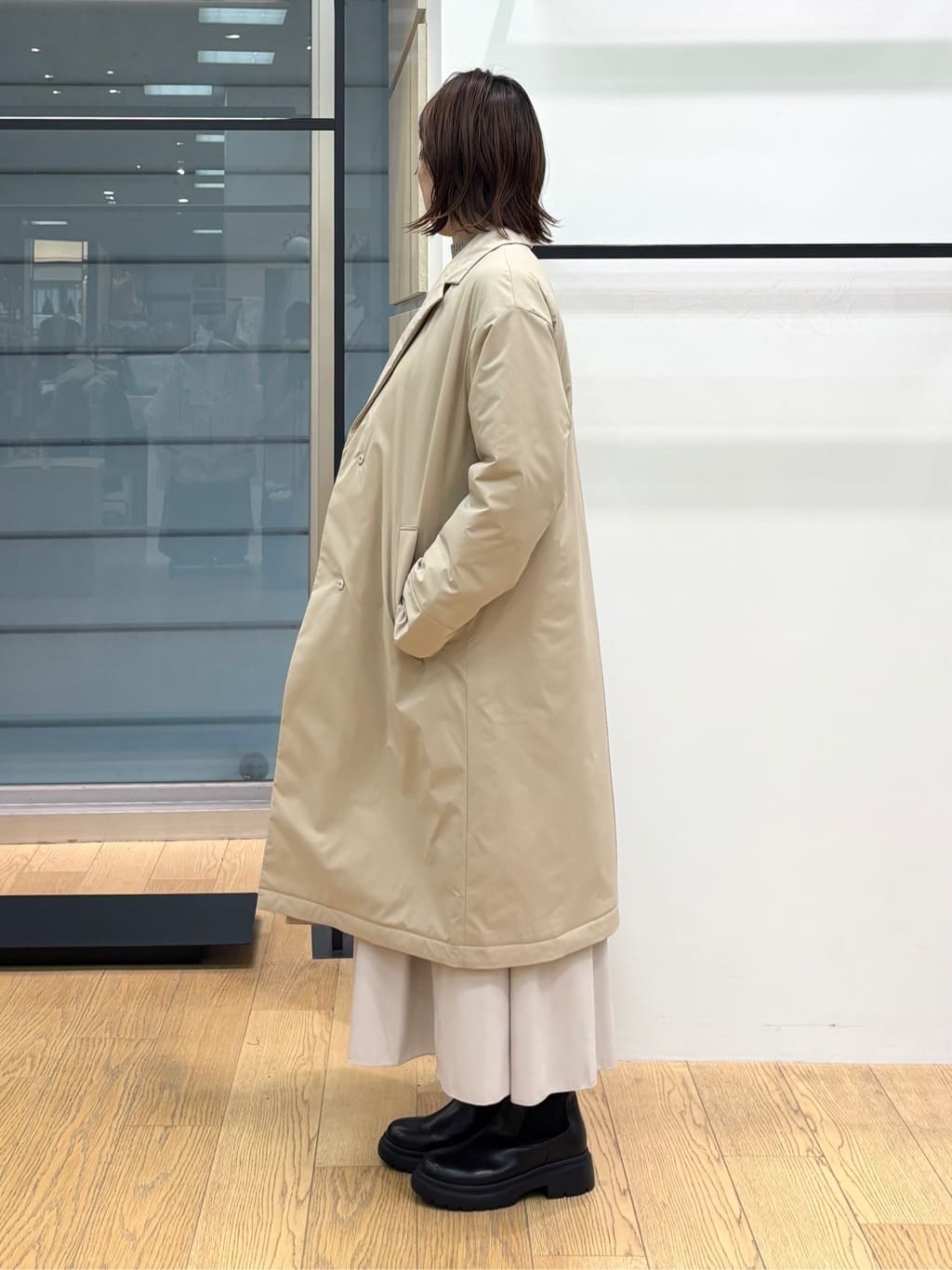 asamiさんの「INDIVI｜【冬ニット人気NO．1！／カシミヤ混】ミドルゲージハイネックニット」を使ったコーディネート