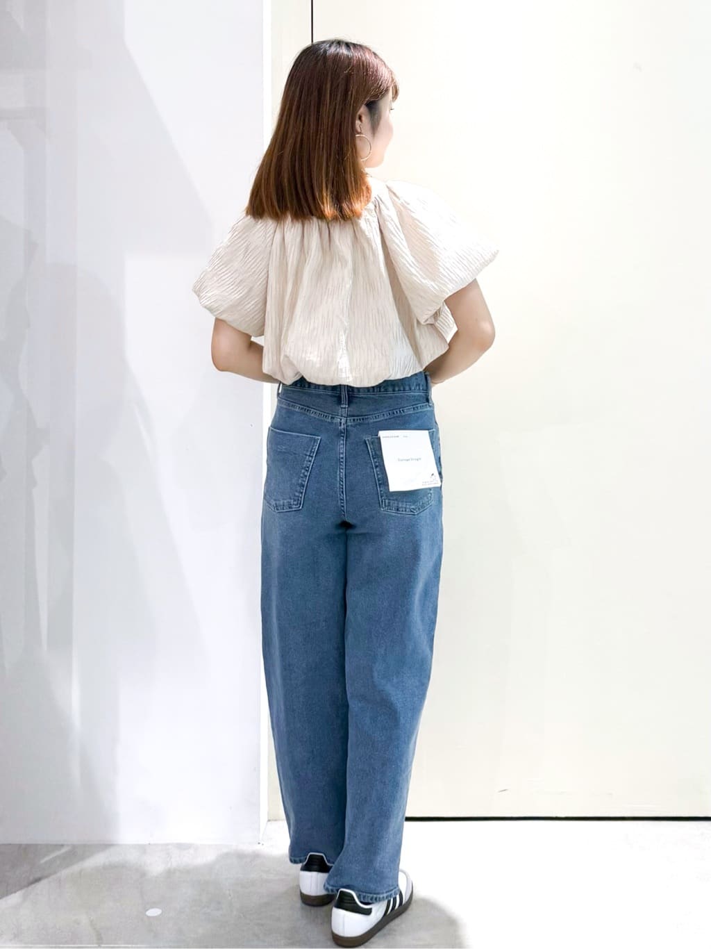sayaさんの「OPAQUE.CLIP｜ふくれジャカードバルーンブラウス【洗濯機洗い可】」を使ったコーディネート
