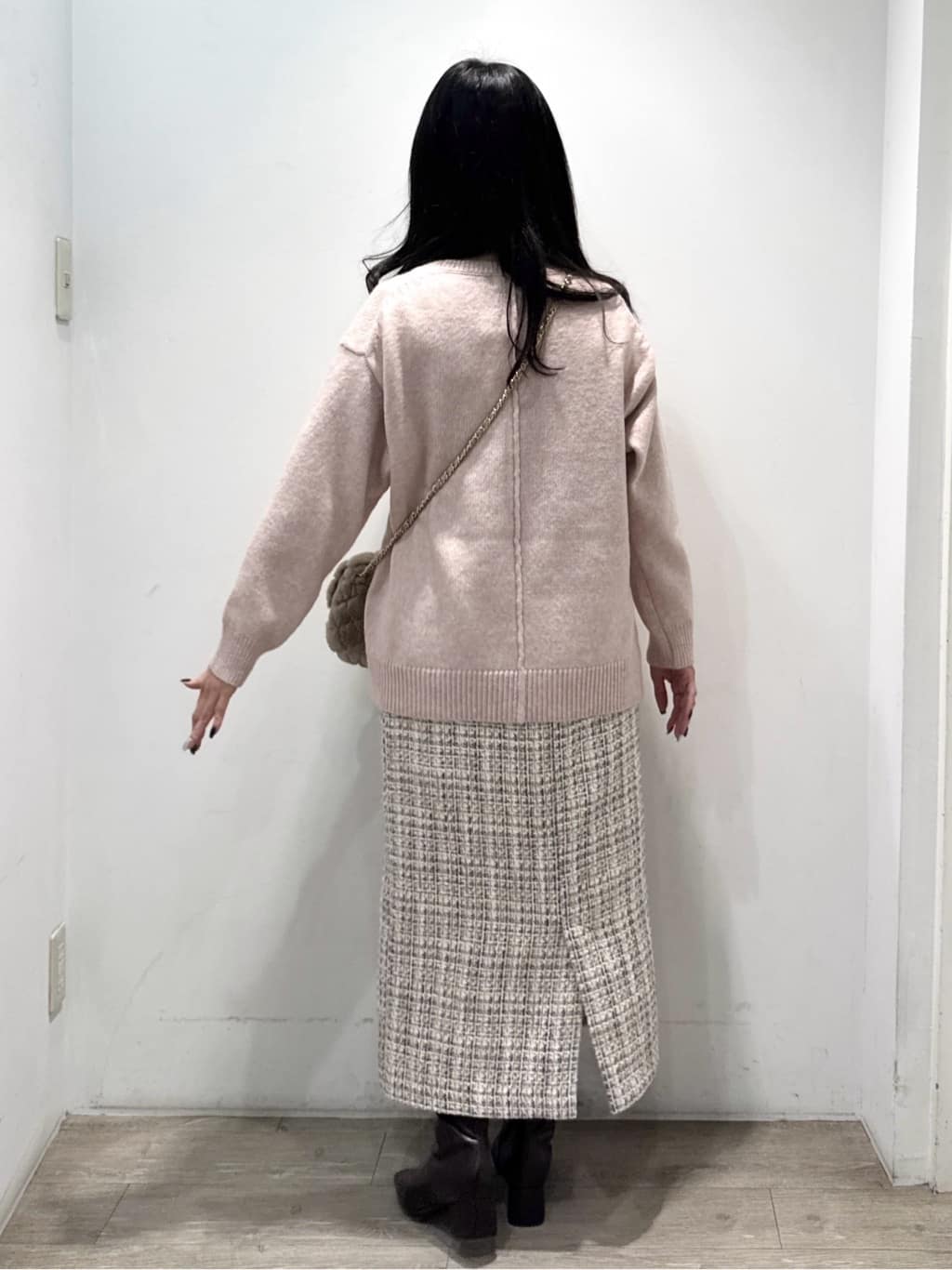 yuicciさんの「OPAQUE.CLIP｜リラクシークルーネックニット【洗濯機OK】」を使ったコーディネート