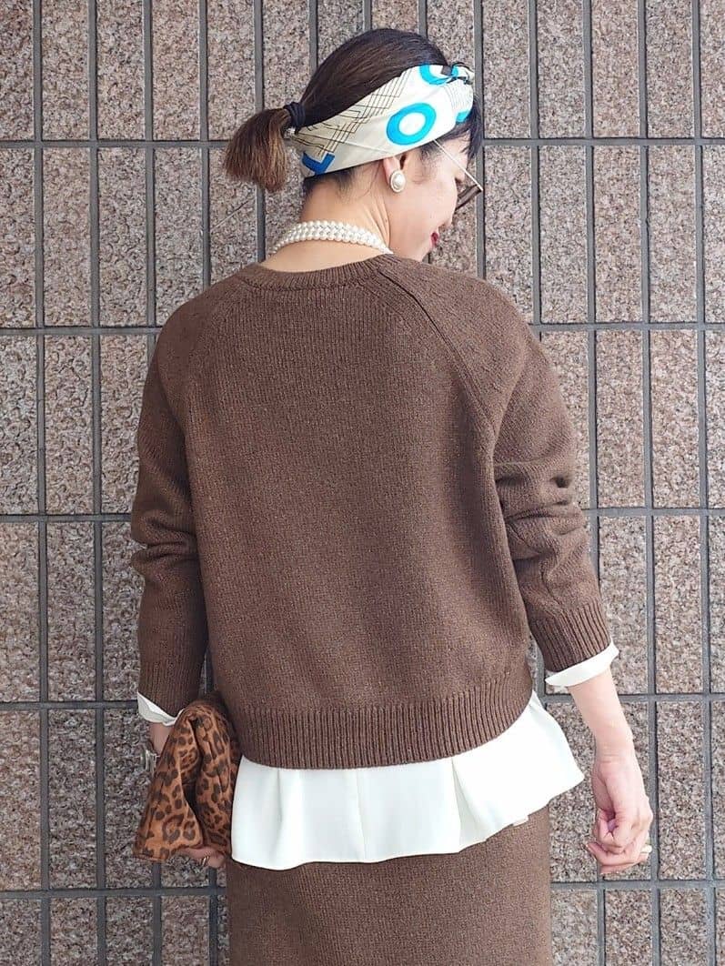 MUTSUKOさんの「UNTITLED｜【セットアップ可/ゆったり】ウール混ラメニット」を使ったコーディネート