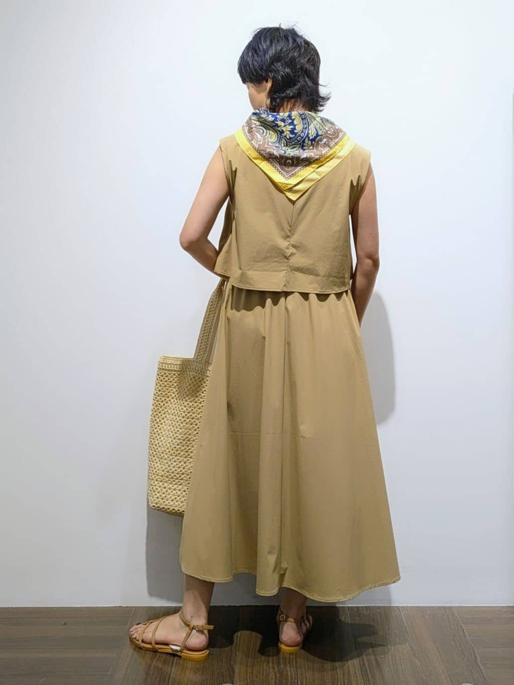 4410さんの「THE SHOP TK｜ドッキングワンピース【接触冷感/撥水/UVカット/洗濯機OK】」を使ったコーディネート