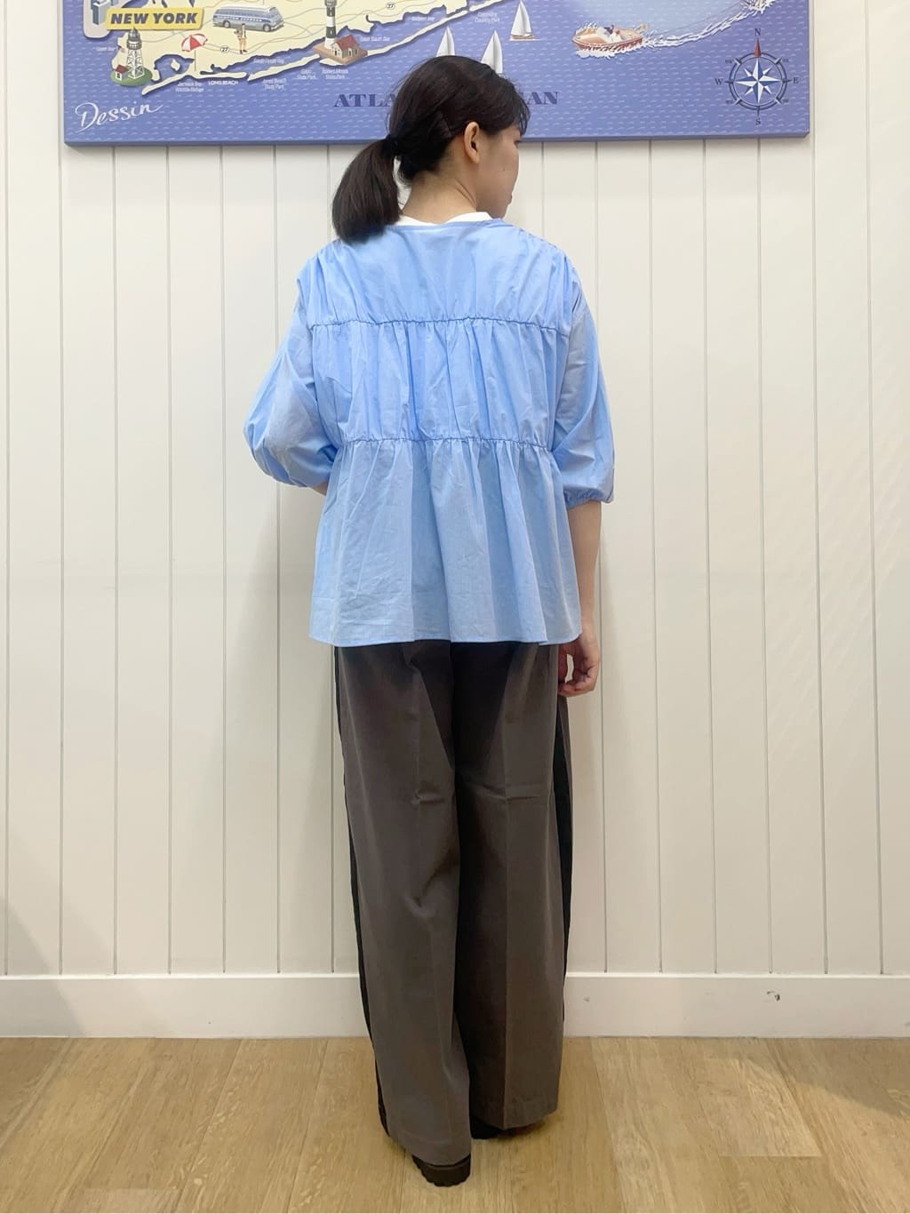 Mayaさんの「Dessin｜【洗える】フロントリボン七分袖ブラウス」を使ったコーディネート