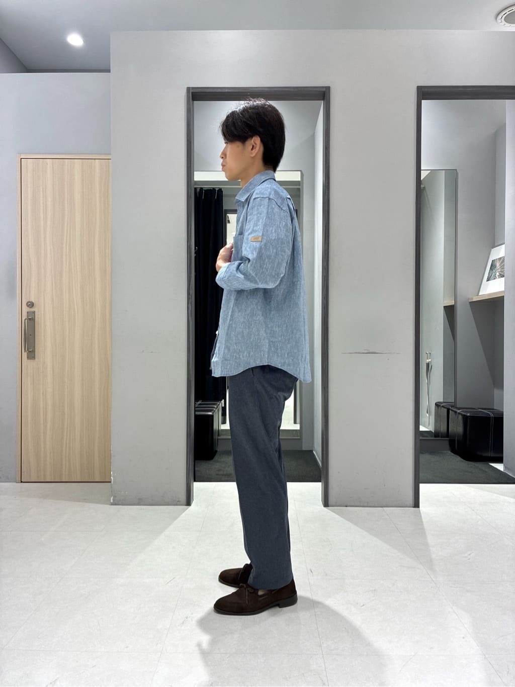 わいずみさんの「TAKEO KIKUCHI｜【抗菌防臭／5サイズ展開】ハイゲージポンチ Tシャツ」を使ったコーディネート