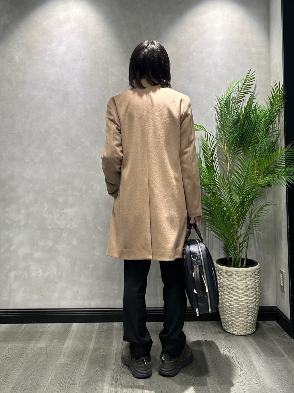 ruiさんの「TAKEO KIKUCHI｜【ウールカシミヤブレンド】ビーバー調 スタンドカラー コート」を使ったコーディネート