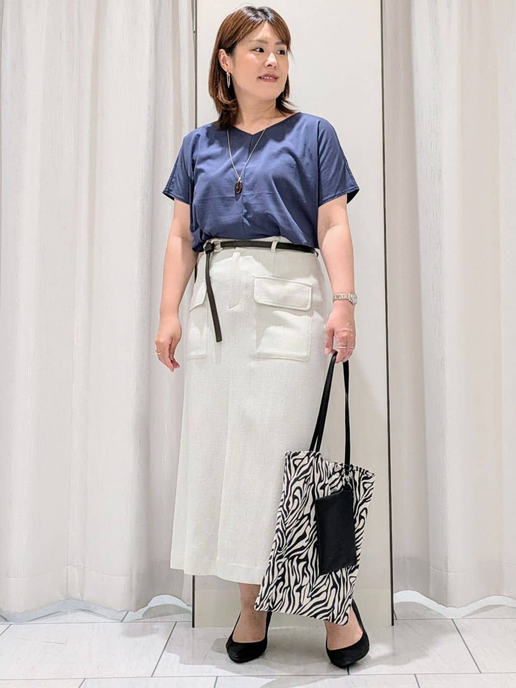 Onumaさんの「UNTITLED｜【接触冷感/洗える】Vネックコットンプルオーバー」を使ったコーディネート