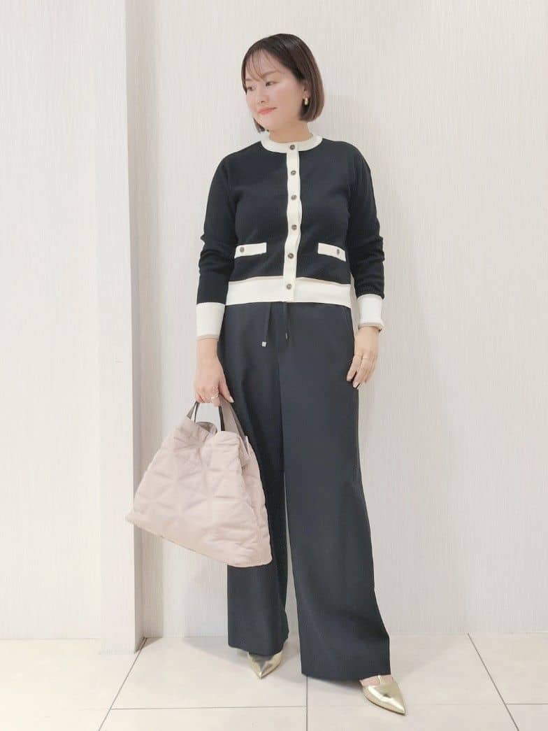 naokoさんの「UNTITLED｜【アンサンブル可/ジャケット風】ウールミラノリブカーディガン」を使ったコーディネート