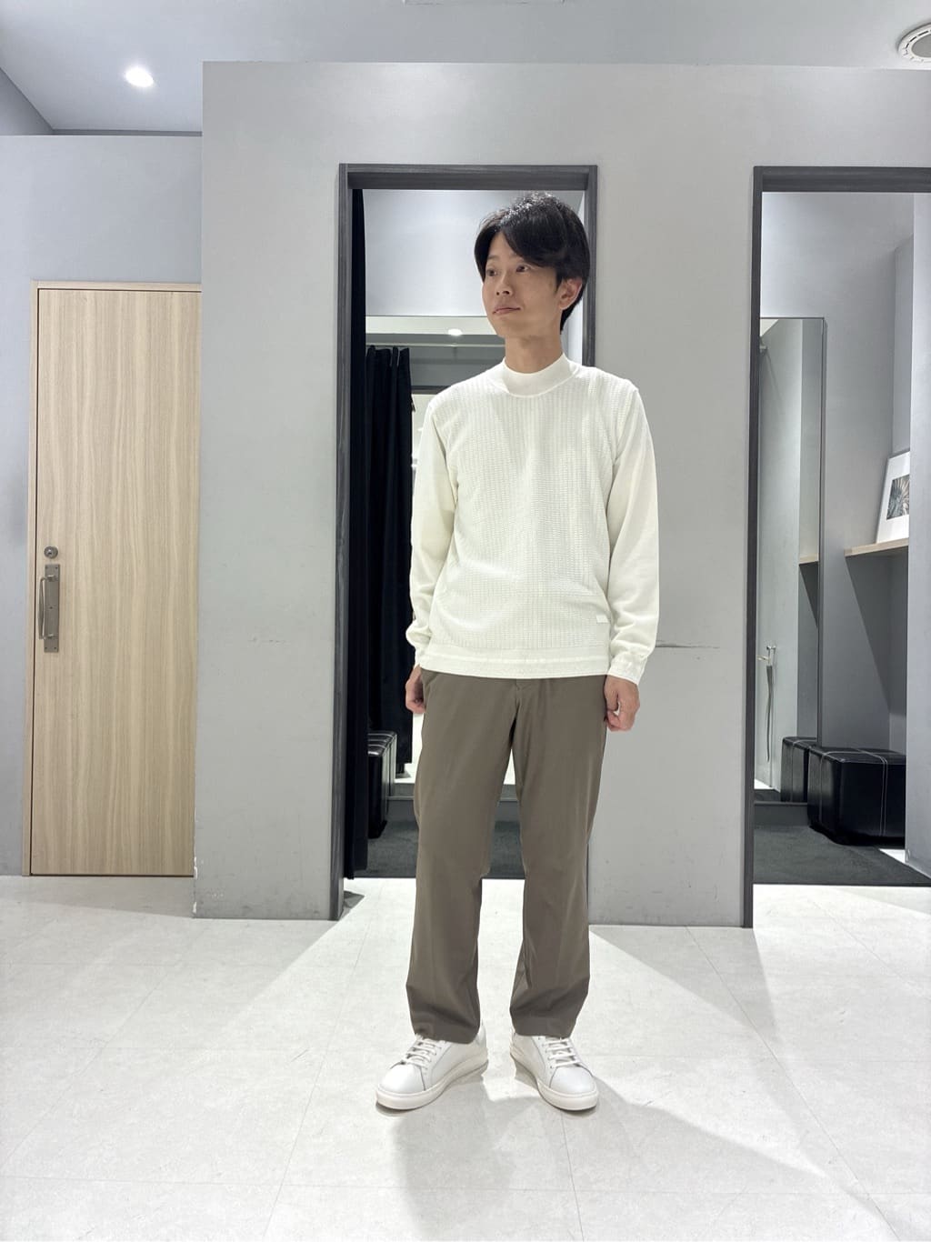 わいずみさんの「TAKEO KIKUCHI｜【抗菌防臭/シーズンレス】シアサッカー ジャージシャツ」を使ったコーディネート