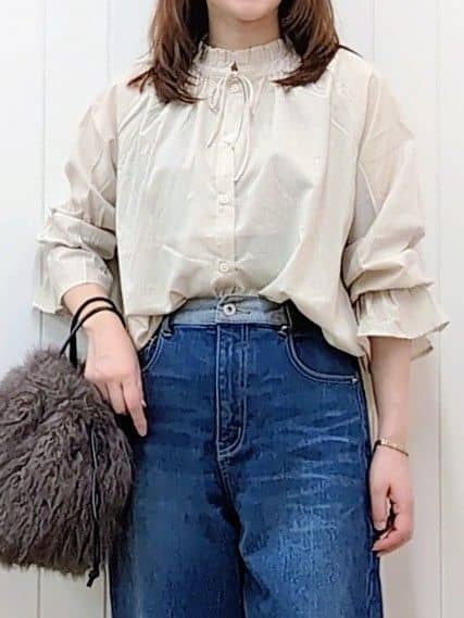 itoさんの「Dessin｜【洗える】デニムカーブパンツ」を使ったコーディネート