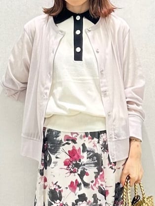 Miwaさんの「UNTITLED｜【トレンド/きれいめ】5分袖ポロニット」を使ったコーディネート