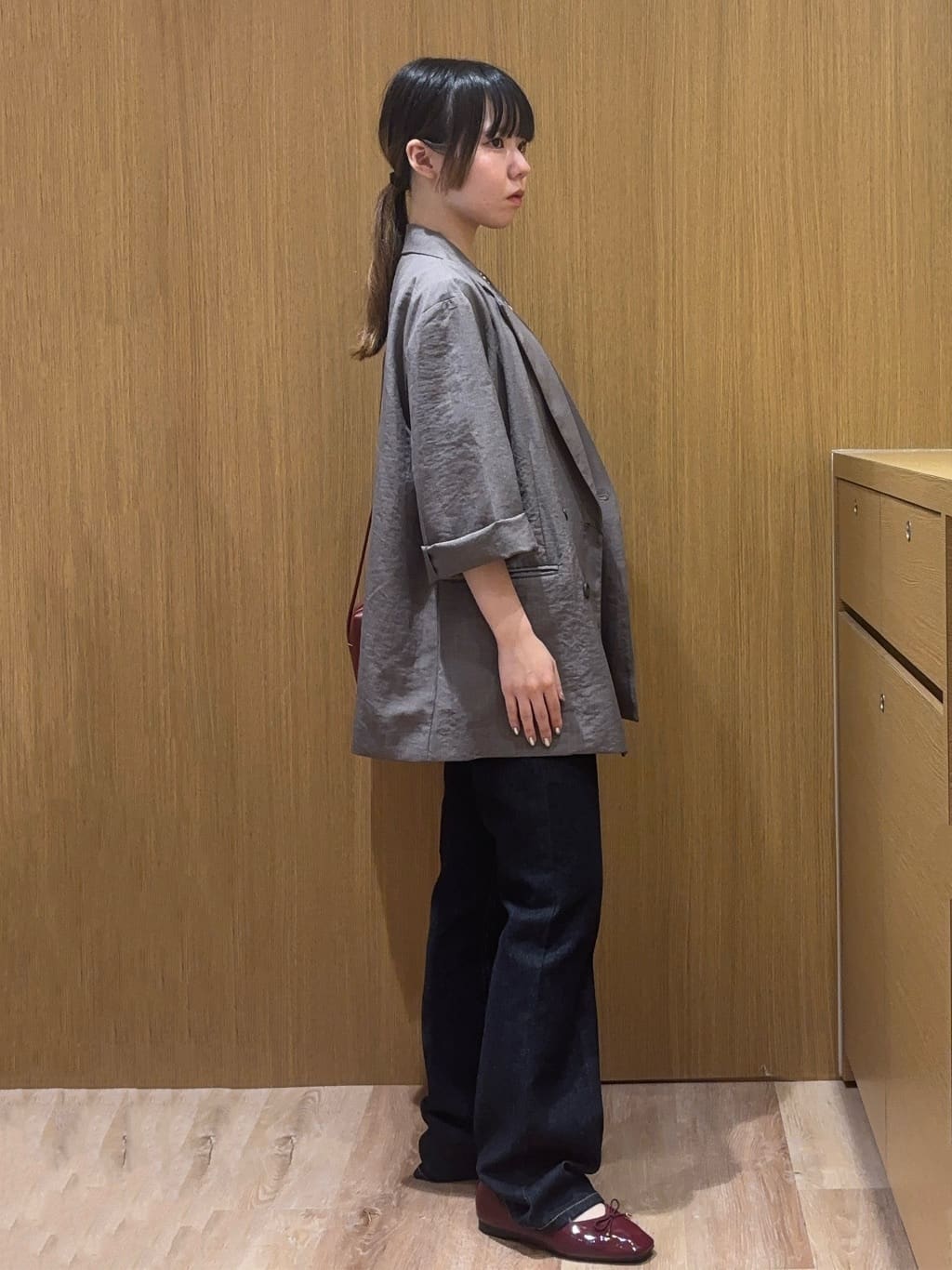 neneさんの「OPAQUE.CLIP｜リネンライクダブルジャケット【洗える】」を使ったコーディネート