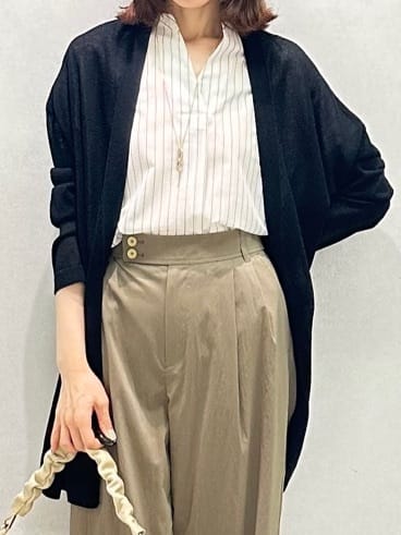 Miwaさんの「UNTITLED｜【洗える/スキッパー】フレンチスリーブシアーブラウス」を使ったコーディネート