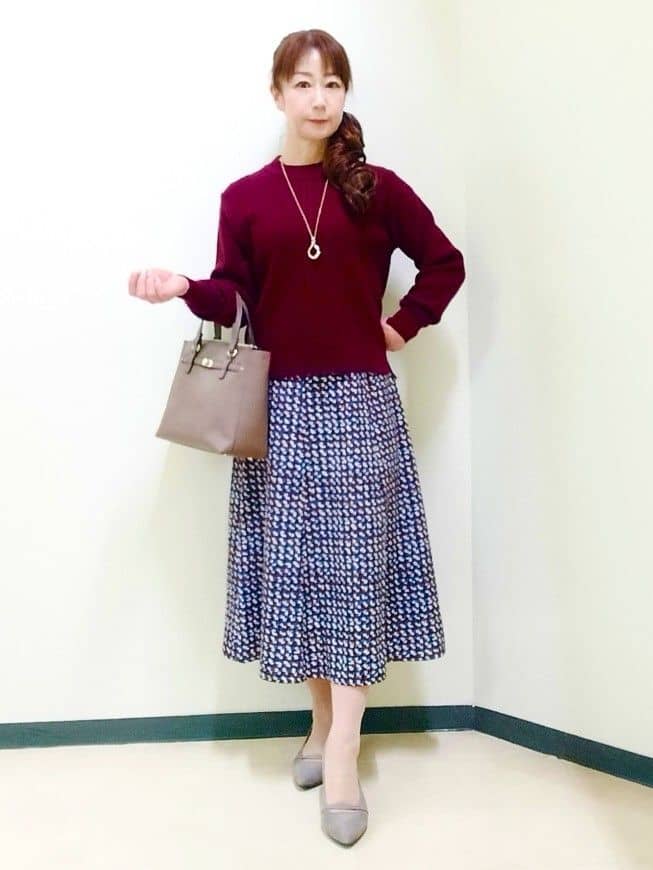 花さんの「Reflect｜【SS-4Lサイズ／衿が顔に当たらない◎】スタンドネックミドルコート」を使ったコーディネート
