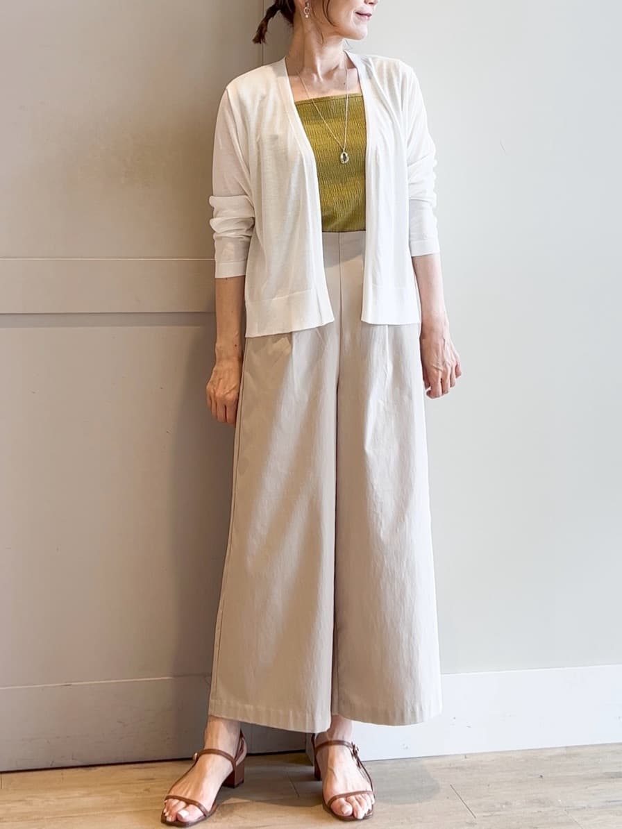 yamakoさんの「grove｜◆ジャカードスクエアネックタンク」を使ったコーディネート