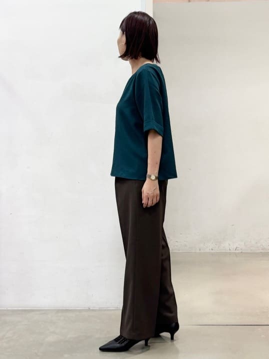 fujiさんの「THE SHOP TK｜麻調メッシュブラウス【二の腕カバー/洗える】」を使ったコーディネート