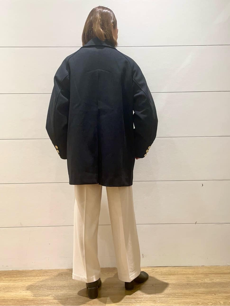 Ryoさんの「THE SHOP TK｜クラシカルな装い ウールライクスタンドカラーコート」を使ったコーディネート
