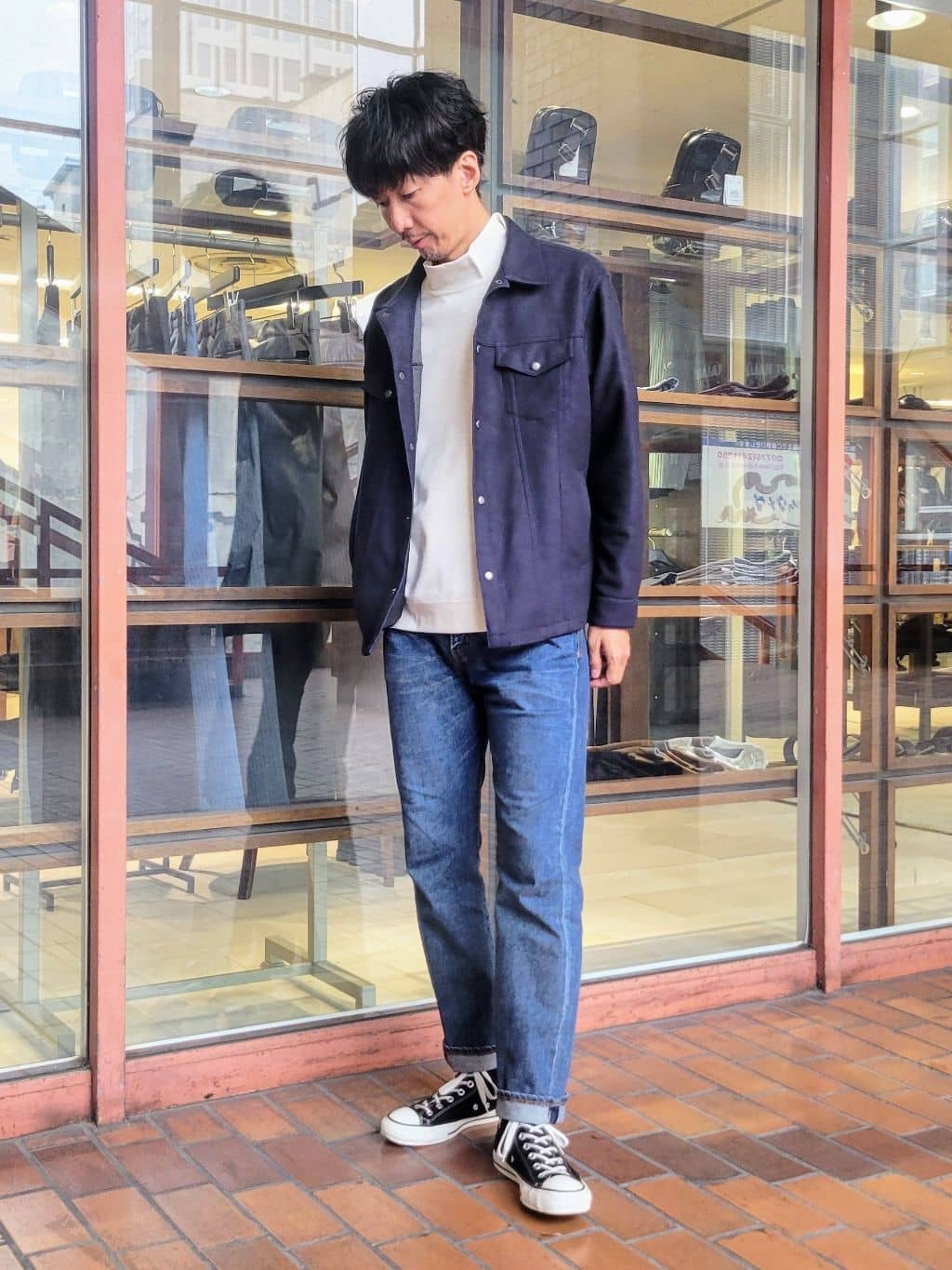piroyaさんの「TAKEO KIKUCHI｜【Sサイズ～】ウォーム ミラノリブ オフネック プルオーバー」を使ったコーディネート