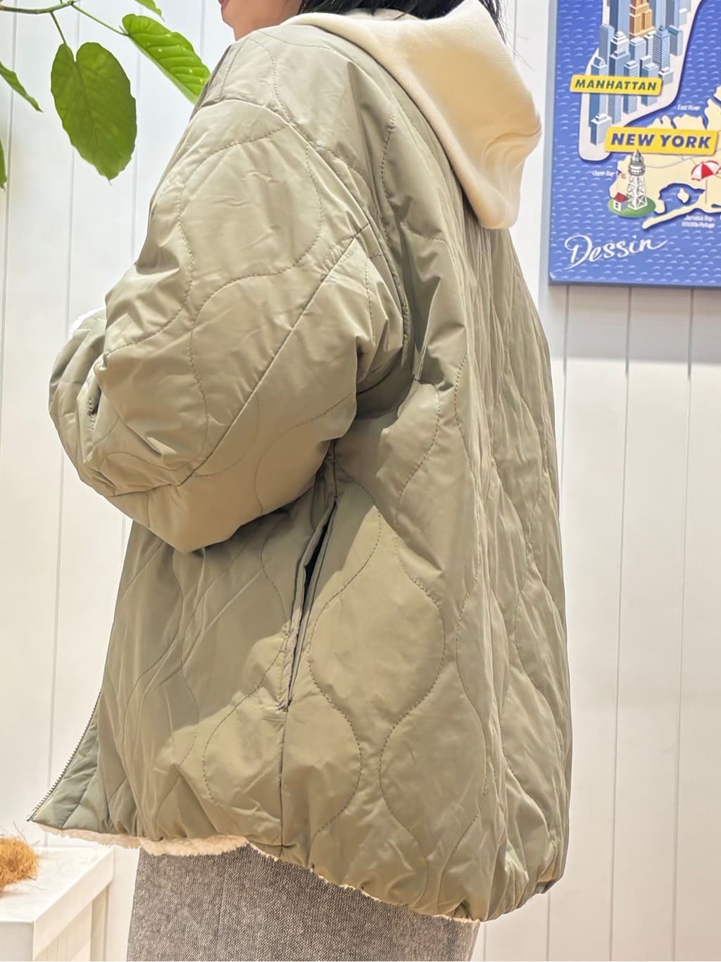 OKADAさんの「Dessin｜【2WAY】リバーシブルタフタボアアウター」を使ったコーディネート