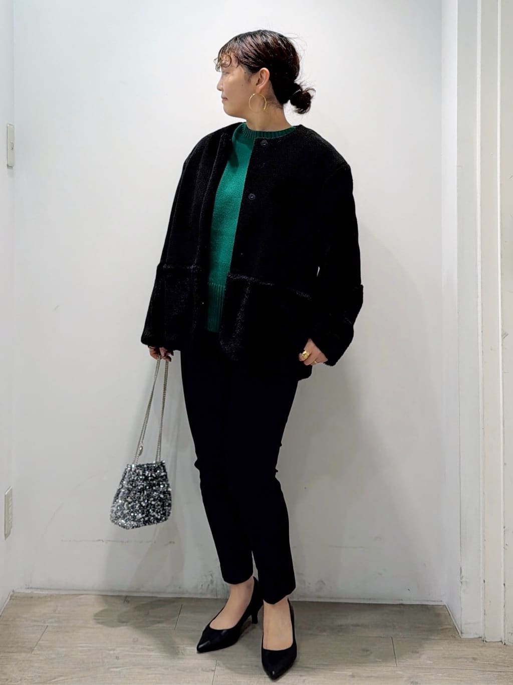 sumicaさんの「OPAQUE.CLIP｜裏起毛ハイストレッチイージーテーパードパンツ【洗濯機OK】」を使ったコーディネート