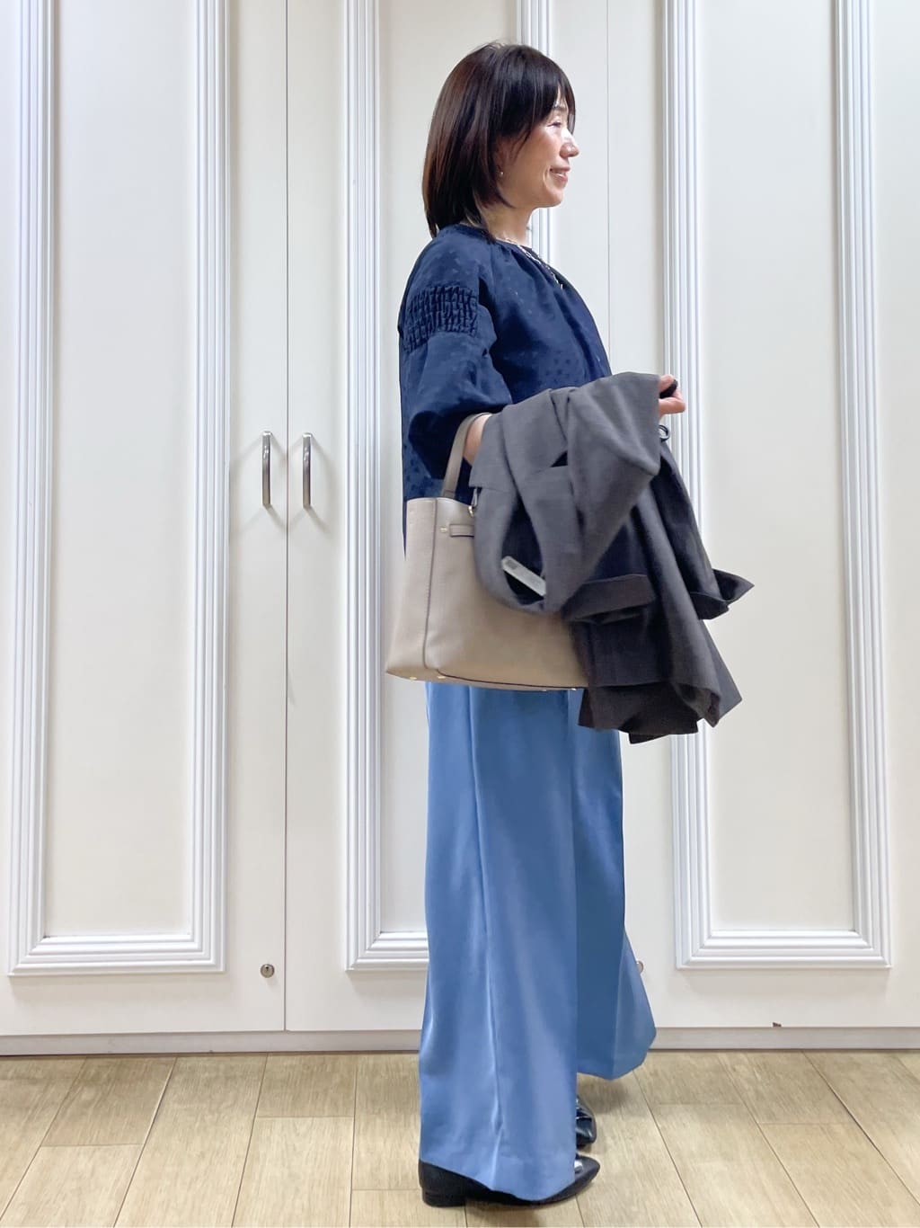 めいさんの「Reflect｜【透けない】フルレングスワイドストレートパンツ」を使ったコーディネート