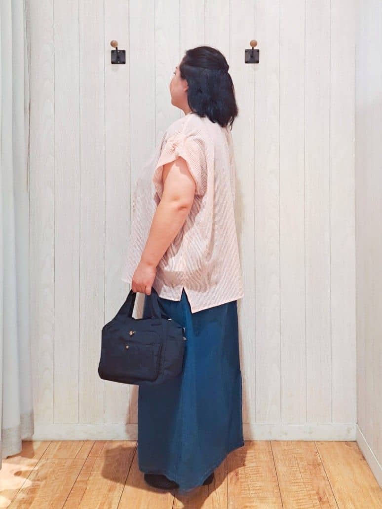 kotomiさんの「SHOO･LA･RUE｜【S-LL】さらシャリコットン 上品なシアー感のデザインシャツ」を使ったコーディネート
