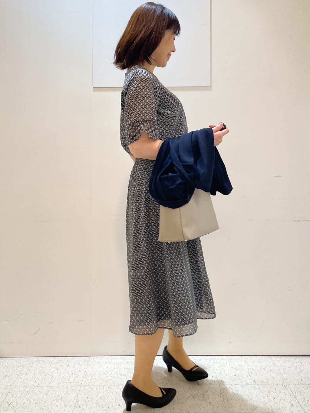 めいさんの「Reflect｜【マシンウォッシュ可／セットアップ可】コツキ柄プリントフレアスカート」を使ったコーディネート