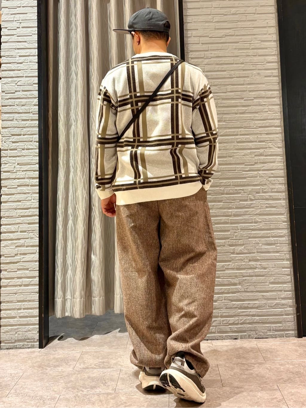 Pーyamaさんの「THE SHOP TK｜チェックジャカードニット【洗濯機OK】」を使ったコーディネート
