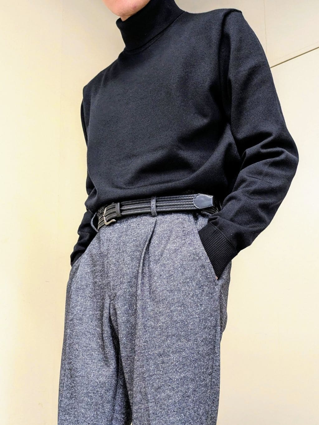 ryoさんの「TAKEO KIKUCHI｜アンチピリング タートルネック ニット」を使ったコーディネート