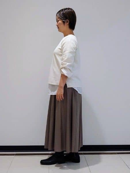 gissyさんの「INDIVI｜【SETUP可能／袖コンシャス】ダンボールジャージトップス」を使ったコーディネート
