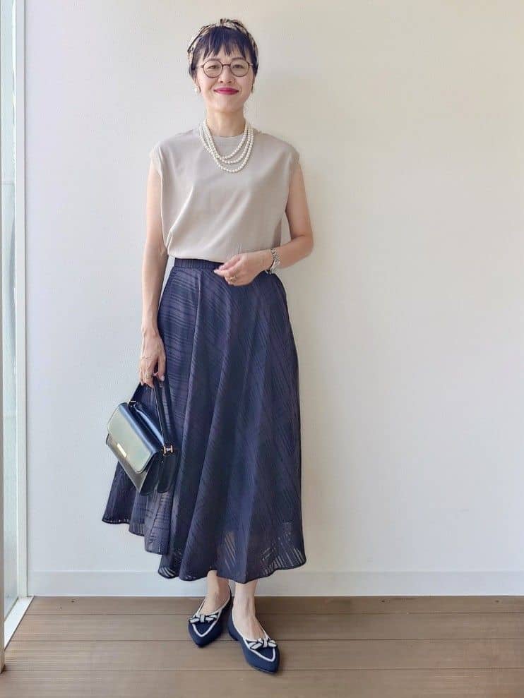 MUTSUKOさんの「UNTITLED｜【TRADITIONAL WEATHERWEAR】AWRE（アウェア）ニットトップス」を使ったコーディネート