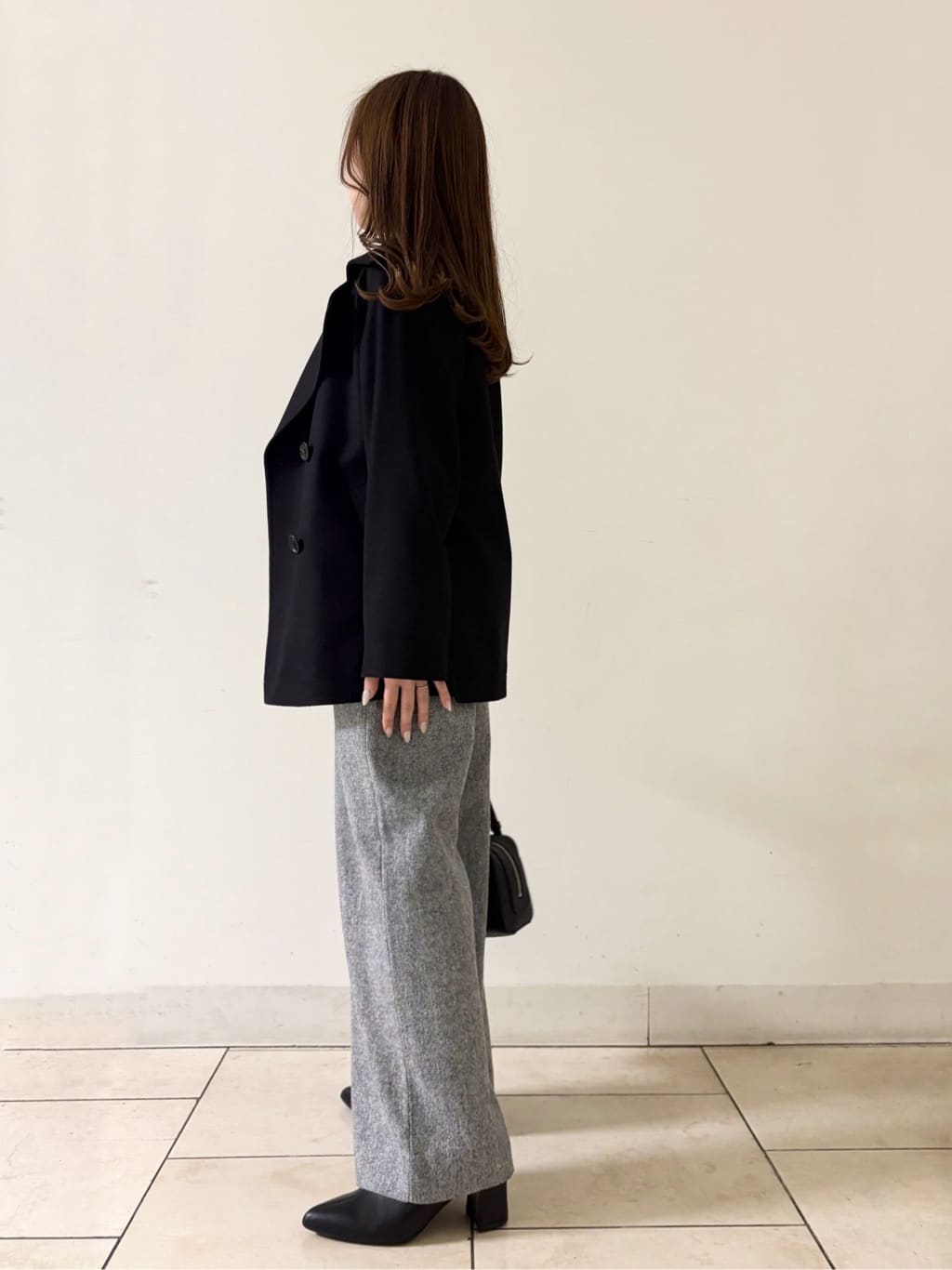 kahoさんの「INDIVI｜【洗える／毛玉になりにくい】エクストラファインウール ハイネックニット」を使ったコーディネート