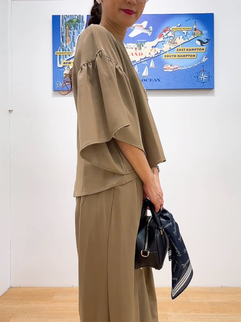 Yasucoさんの「Dessin｜【セットアップ可・洗える】フレアスリーブブラウス」を使ったコーディネート