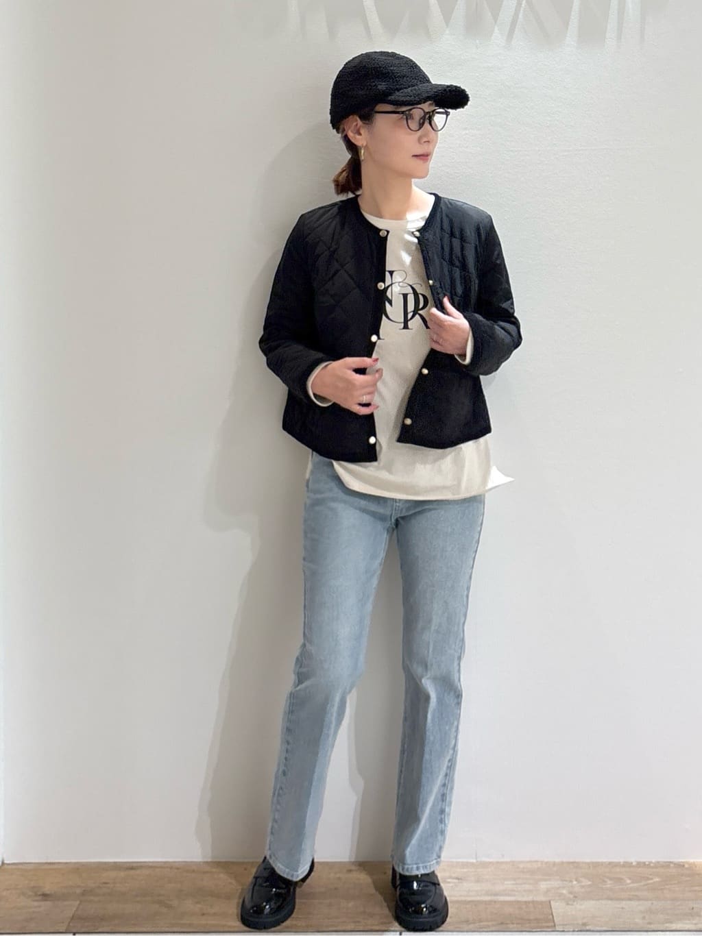 たけねぇさんの「OPAQUE.CLIP｜ロングロゴTシャツ【洗濯機OK】」を使ったコーディネート