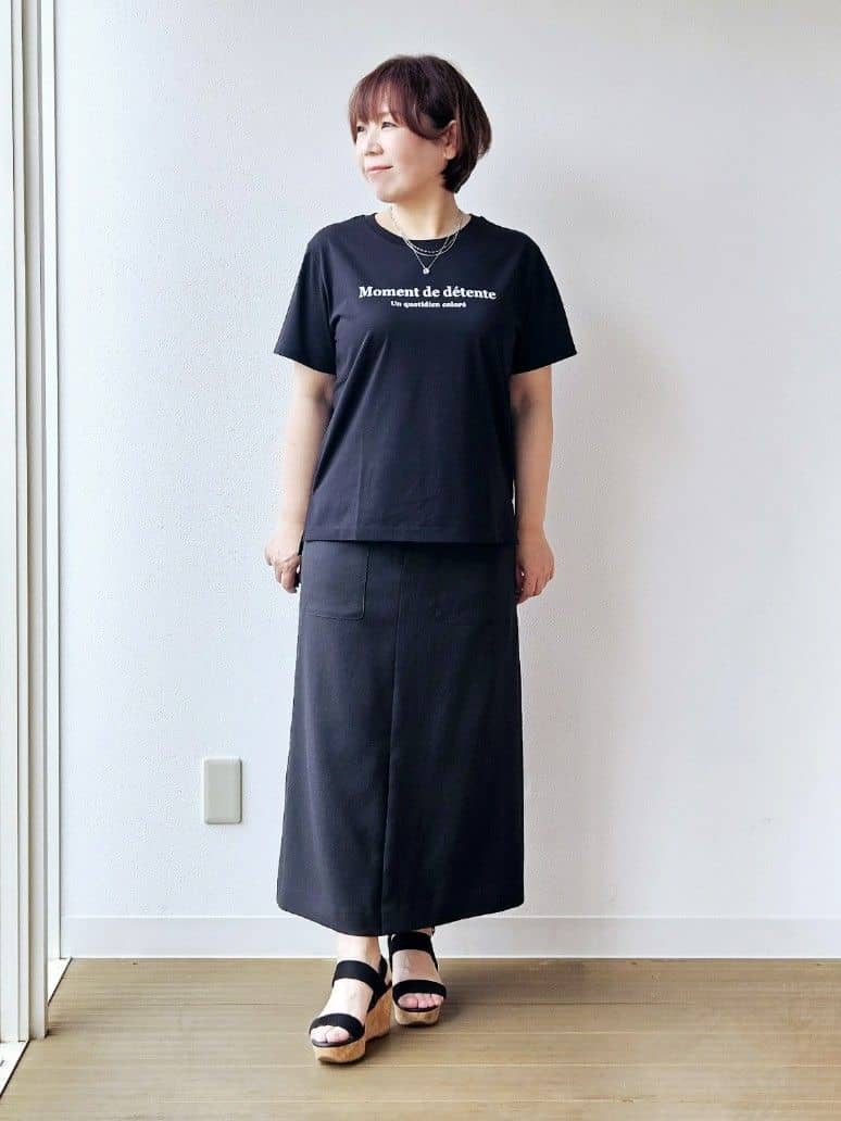 やじまさんの「UNTITLED｜【ステンレス】レイヤードチェーンネックレス」を使ったコーディネート