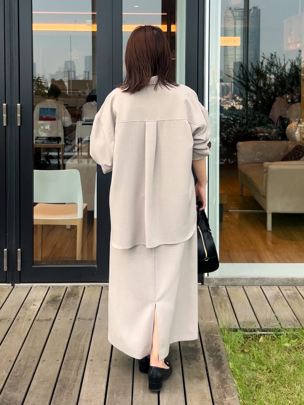 ちびゆきさんの「grove｜【カセット服/選べる着丈】洗濯機で洗えるオーバーシャツ」を使ったコーディネート