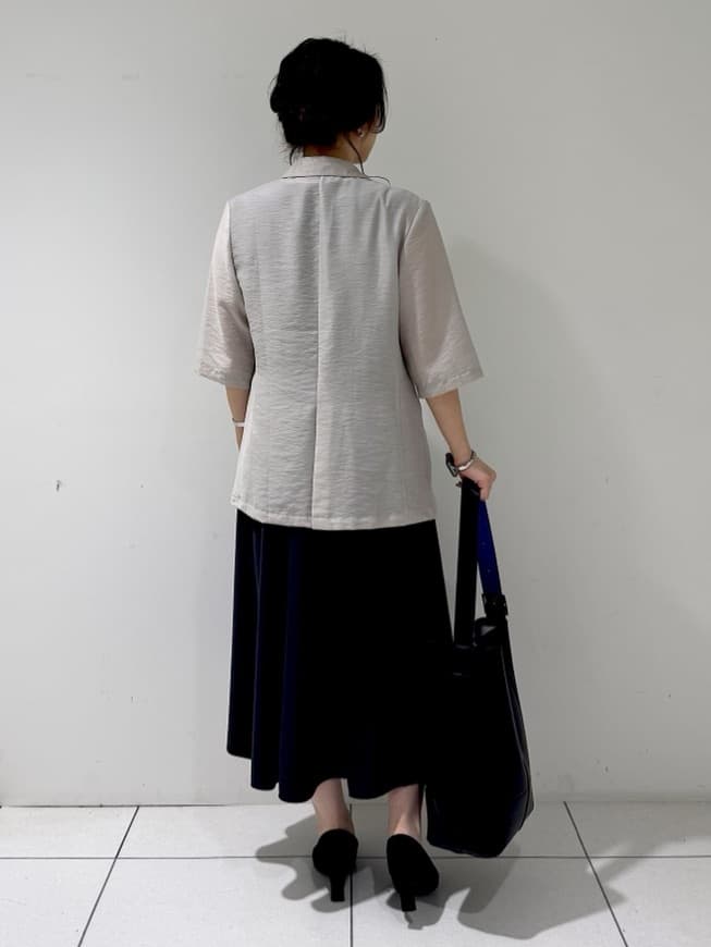 そんさんの「INDIVI｜【美シルエット】ノースリーブワンピース」を使ったコーディネート
