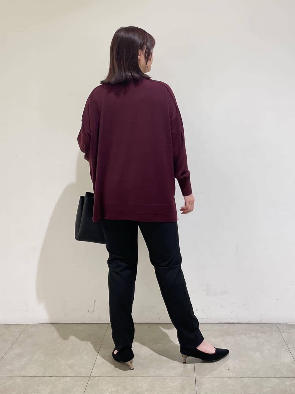 emikaさんの「INDIVI｜【洗える／毛玉になりにくい】エクストラファインウール ハイネックニット」を使ったコーディネート