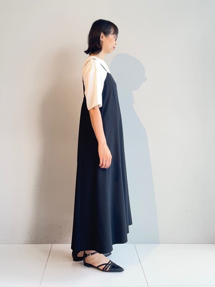 murayamaさんの「INDIVI｜【UVケア】エアリージョーゼット キャミワンピース」を使ったコーディネート