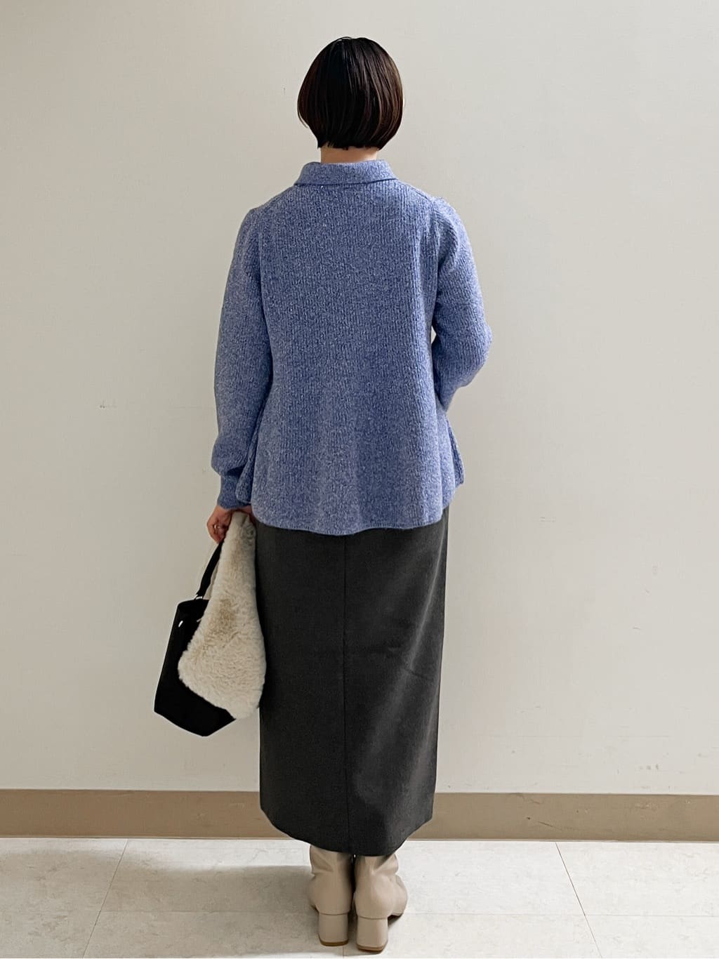 あかねさんの「OPAQUE.CLIP｜ウールライクタイトスカート【洗濯機洗い可】《8col》」を使ったコーディネート