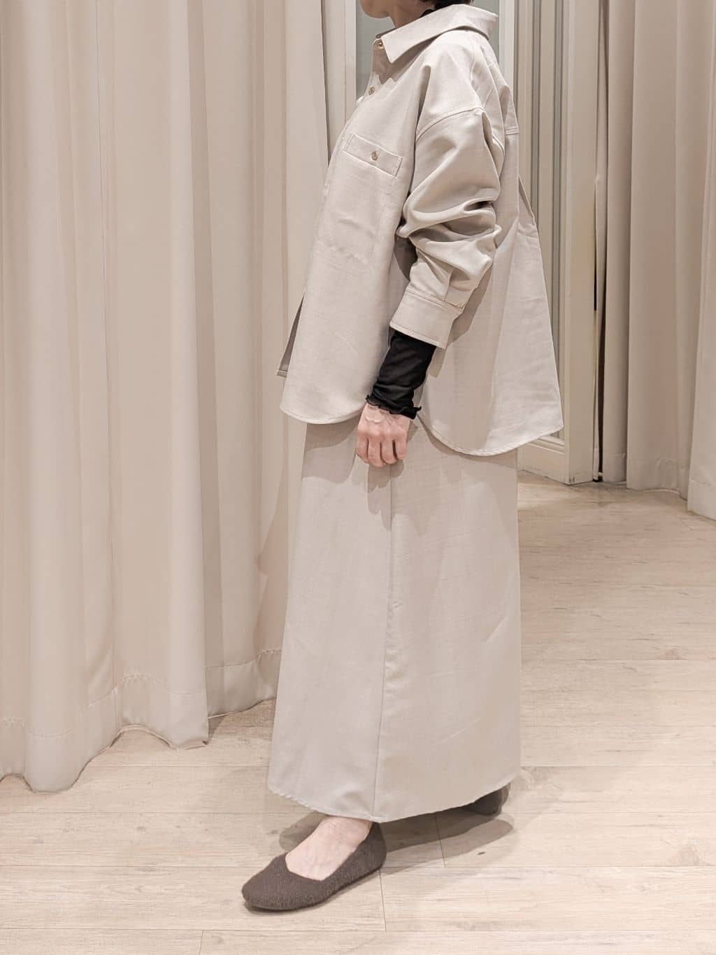 ちゃさんの「grove｜【カセット服/選べる着丈】洗濯機で洗えるオーバーシャツ」を使ったコーディネート