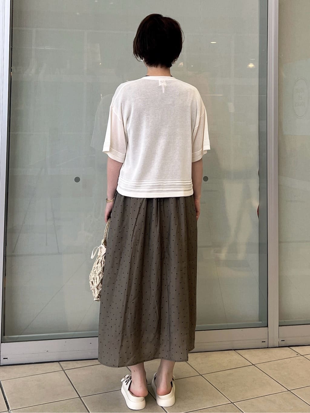 yo-koさんの「OPAQUE.CLIP｜ドットプリントワンピース【洗濯機洗い可】」を使ったコーディネート