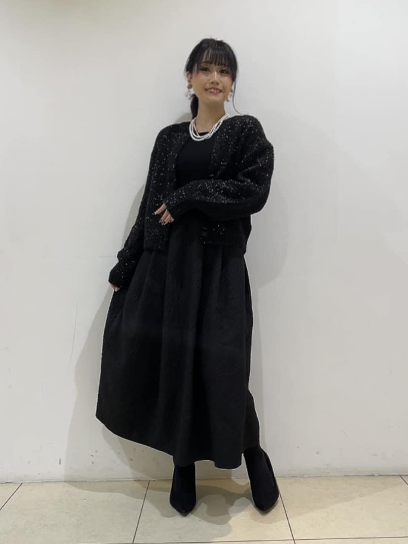 watanabeさんの「UNTITLED｜【ラメ風/着映え】ファンシーヤーン カーディガン」を使ったコーディネート
