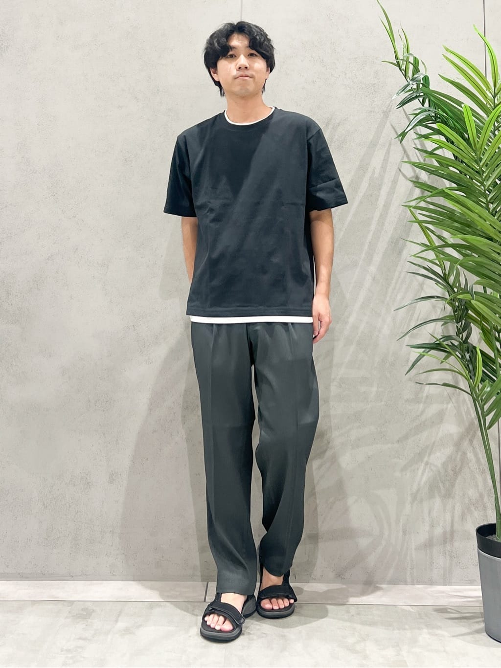 SHI-MAさんの「THE SHOP TK｜楊柳フェイクレイヤード半袖Tシャツ 【吸水速乾/毛玉になりにくい/洗濯機OK】」を使ったコーディネート