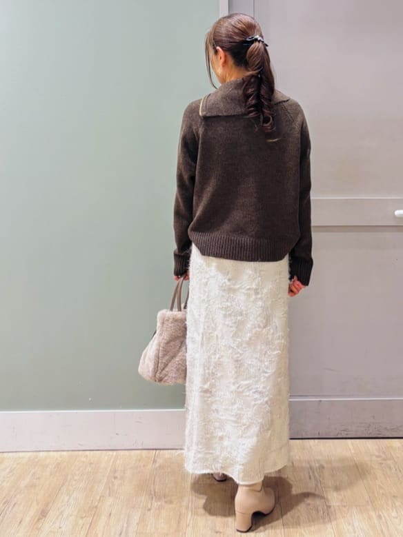 Komi☆さんの「grove｜サイドジップカラーニットプルオーバー」を使ったコーディネート