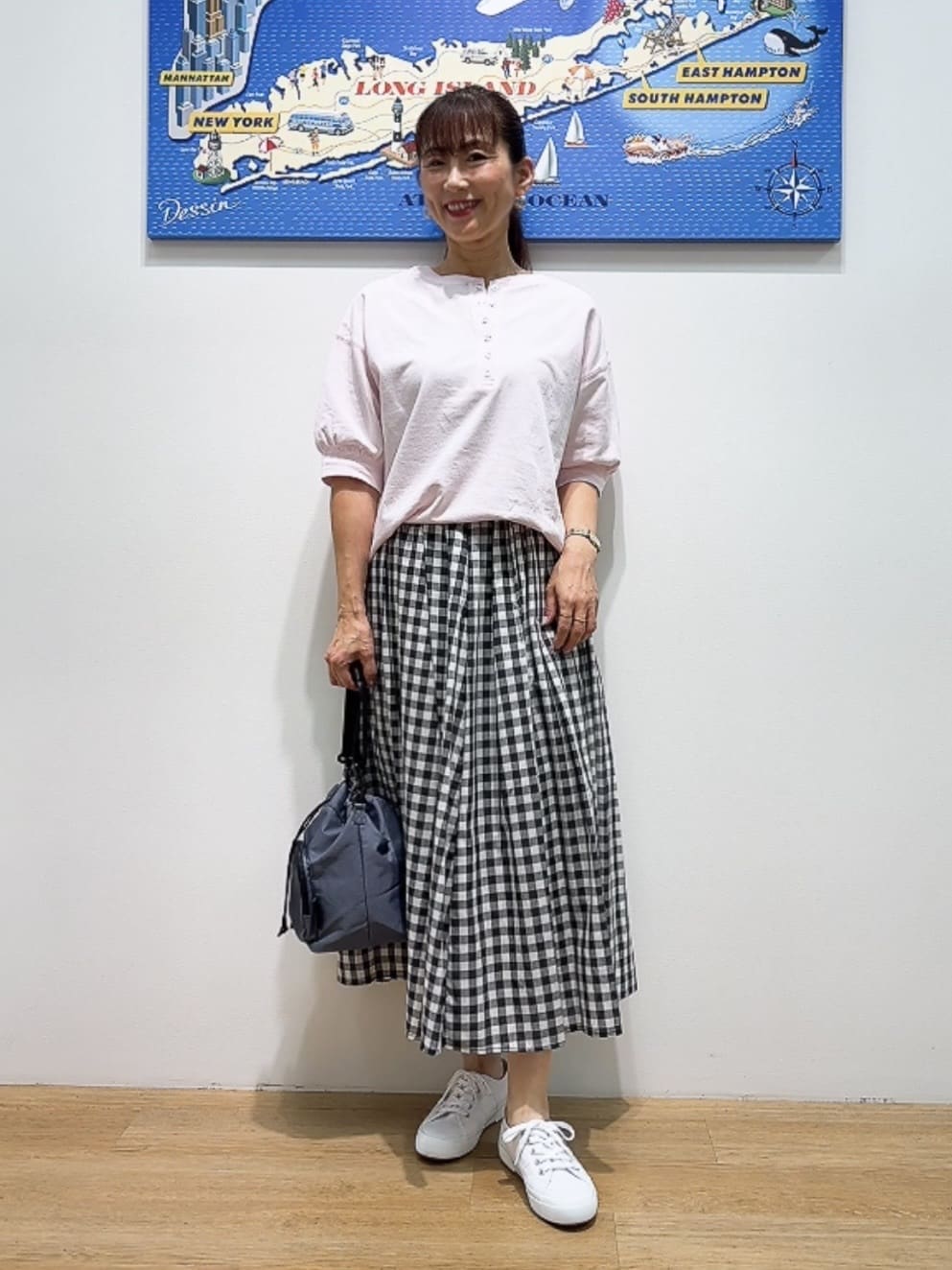 Yasucoさんの「Dessin｜【360度可愛い/前後2WAY/洗える】ライトコットンヘンリーカットソー」を使ったコーディネート