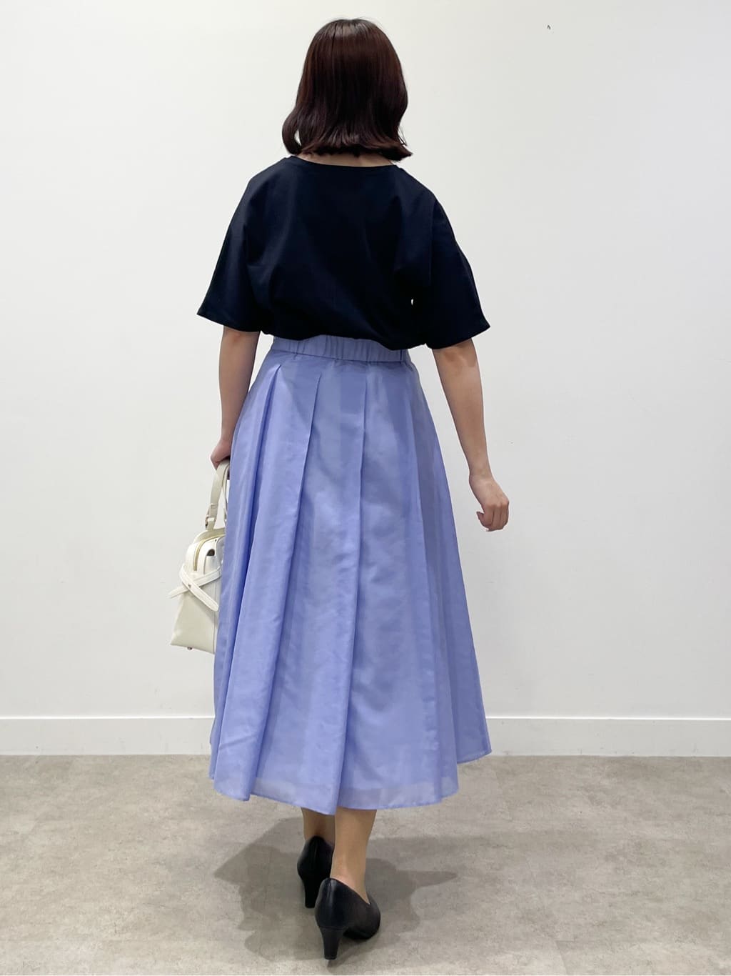 yukariさんの「Reflect｜【マシンウォッシュ可／セットアップ可】シアーボックスタックプリーツスカート」を使ったコーディネート