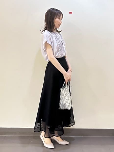Miwaさんの「UNTITLED｜フープトップネックレス」を使ったコーディネート