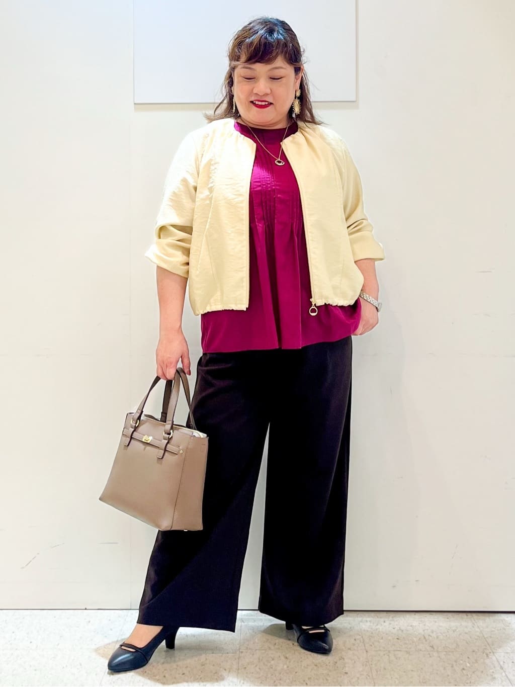 kimmyさんの「Reflect｜【すっきりシルエット】ワイドクロップドパンツ」を使ったコーディネート